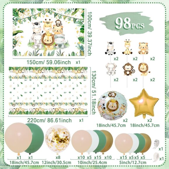 Baby Shower/Birthday Decoration Set for Boys or Girls - Neutral - Sage Green - Picture 2 of 6